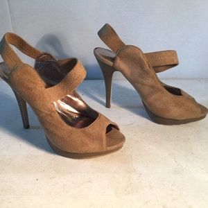 Herstyle Faux Suede Leather Heels